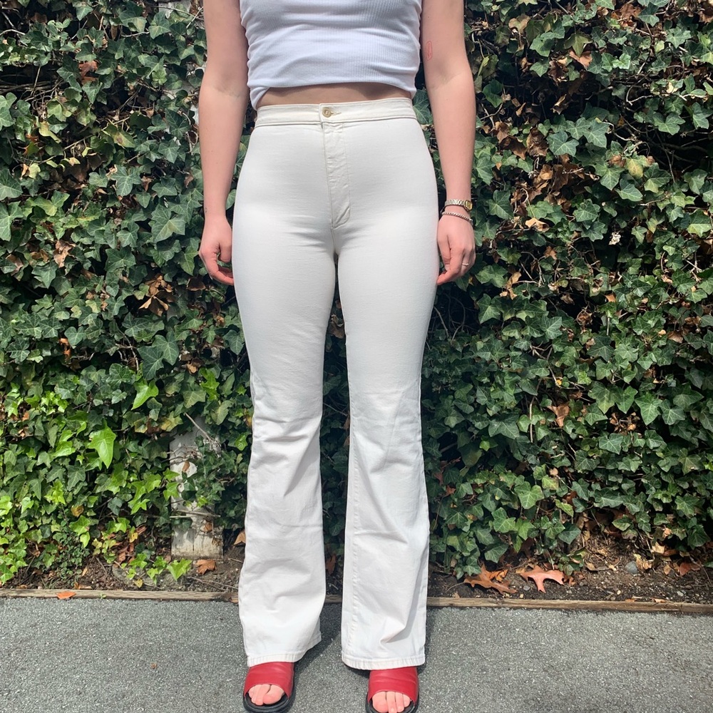 White Flare J Crew Jeans